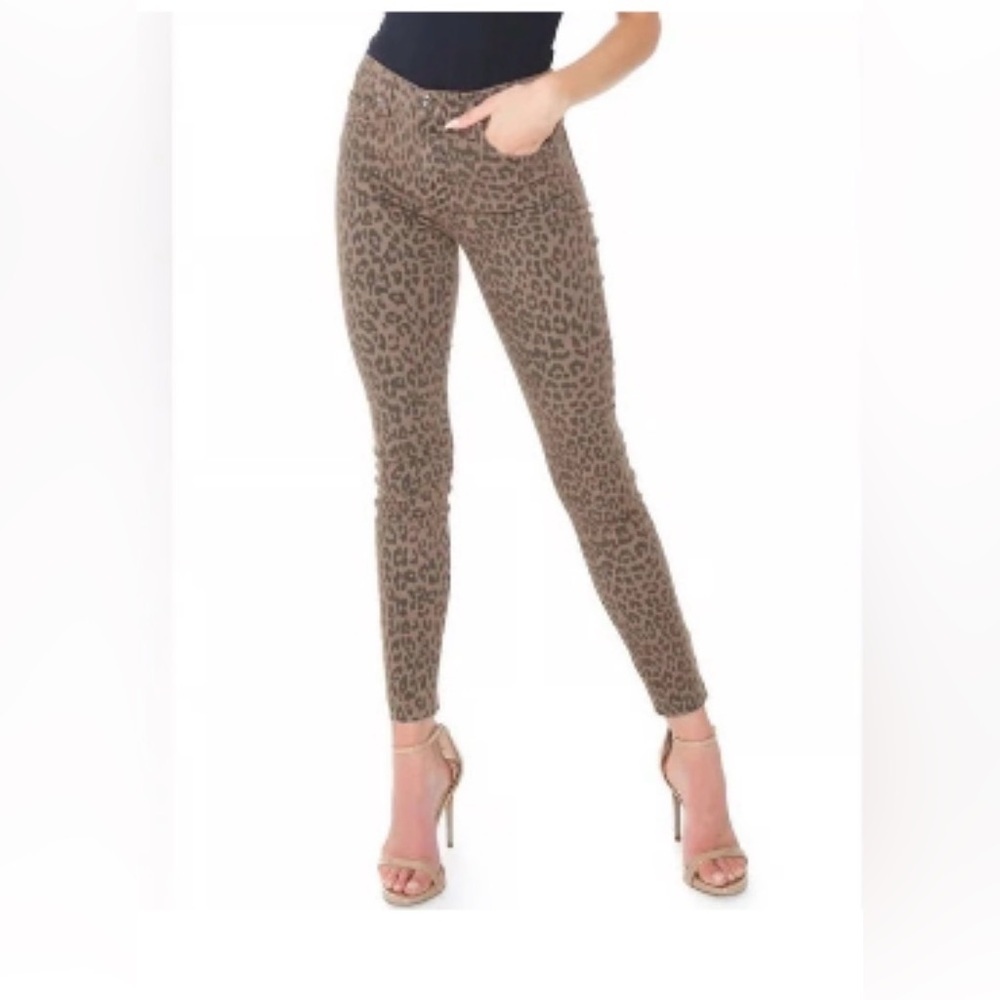 Pistola Leopard Print Skinny Ankle Jeans Size 24